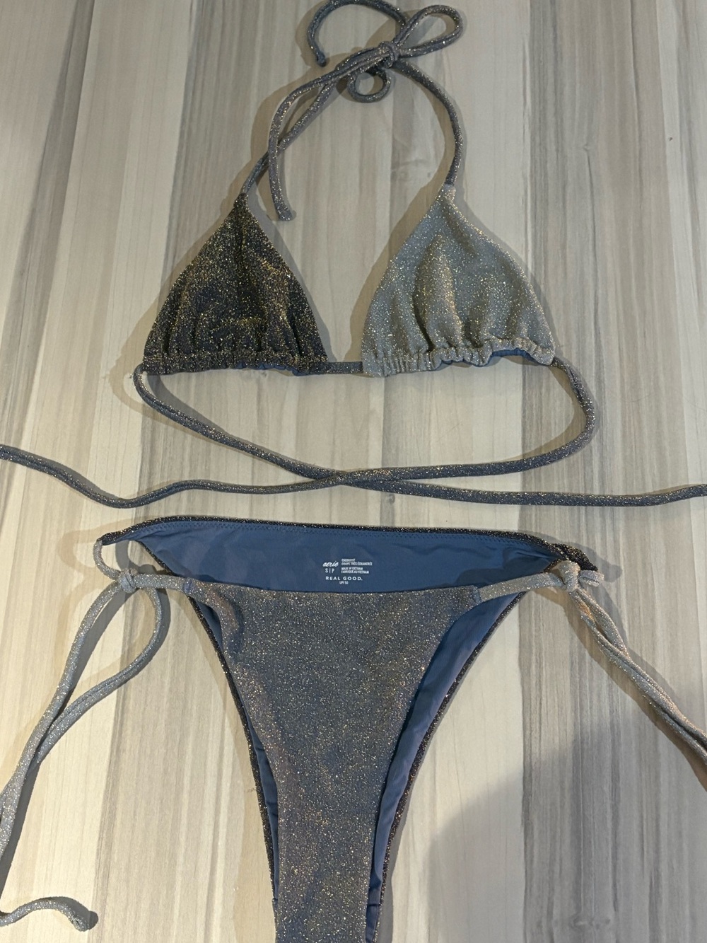 Aerie Sparkly Bikini Small